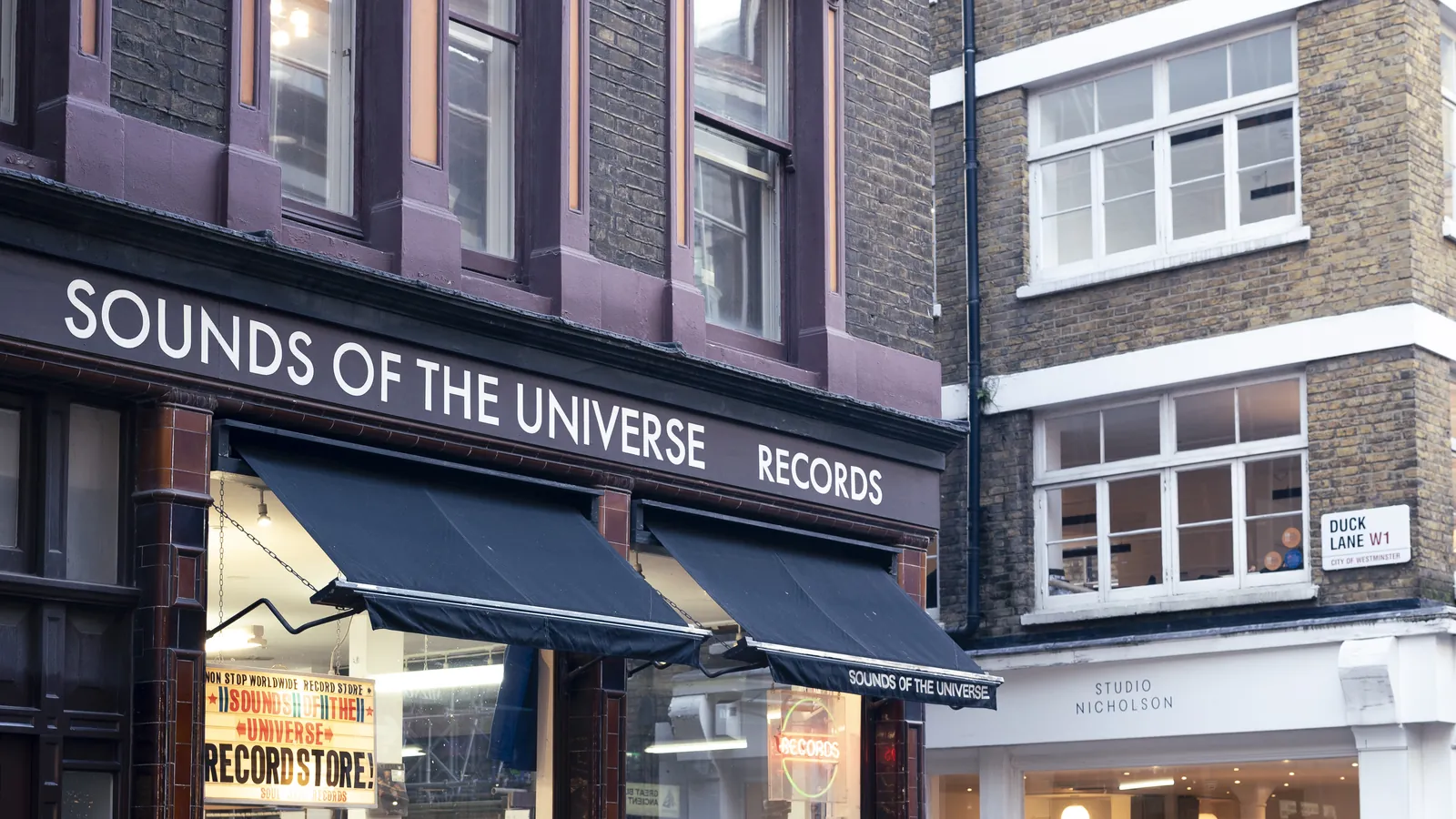 Sounds of the Universe, an independent record shop on Broadwick Street in Soho, London