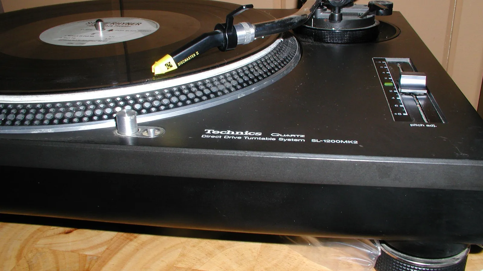 A Technics SL-1200MK2 direct-drive turntable